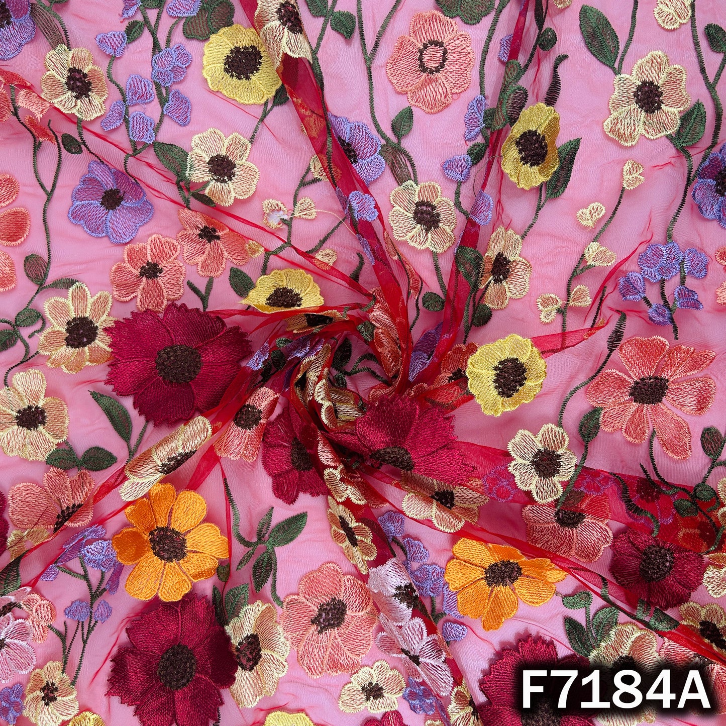 Applique Work Net Fabric - F7184