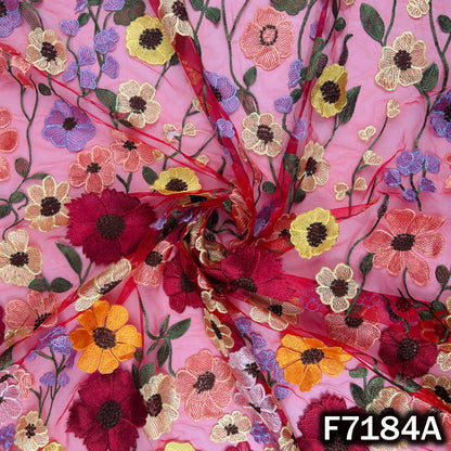 Applique Work Net Fabric - F7184