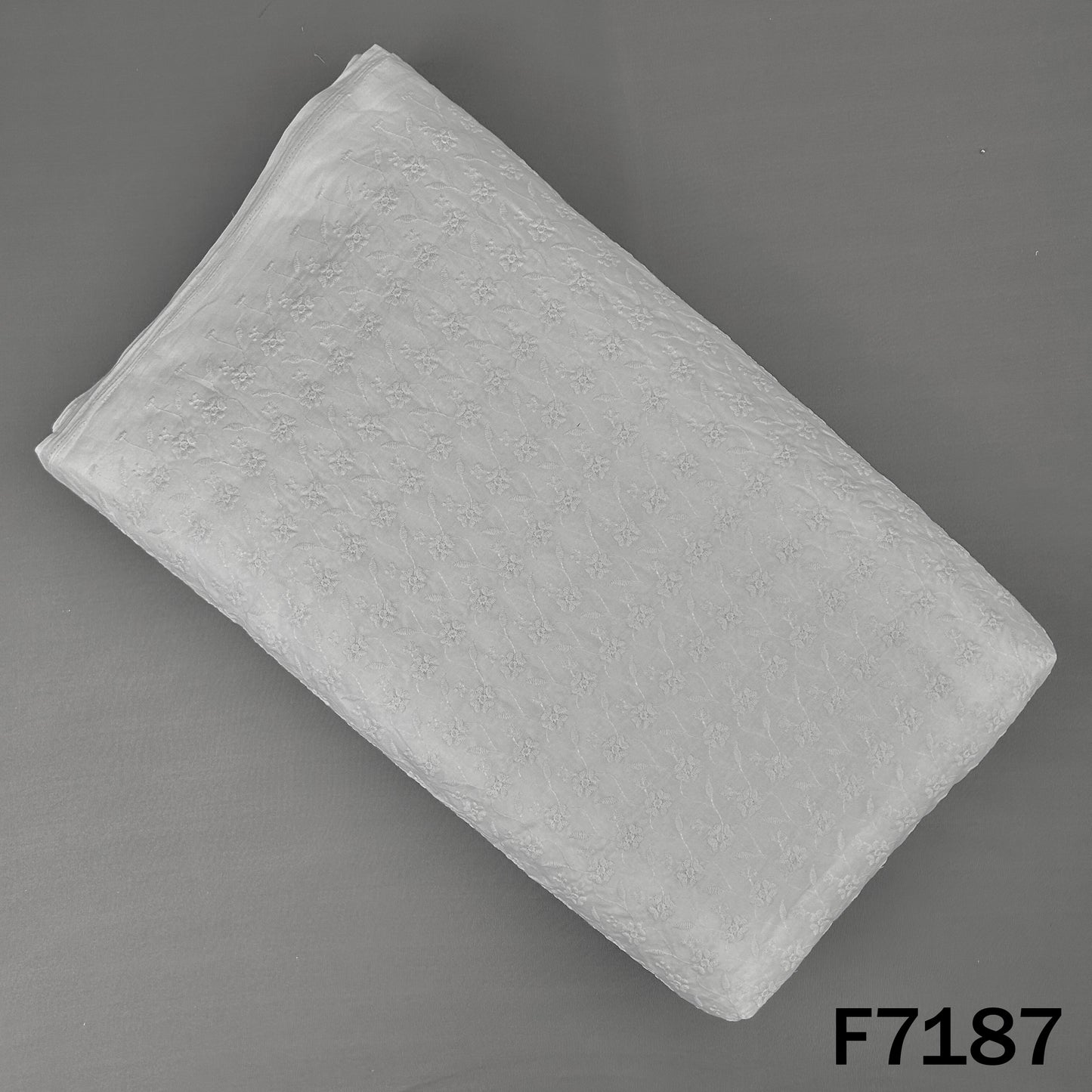 Chikankari Cotton Fabric - F7187