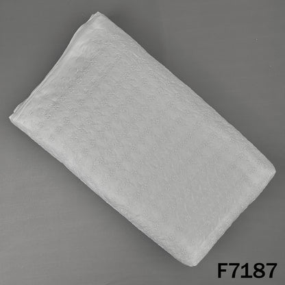 Chikankari Cotton Fabric - F7187