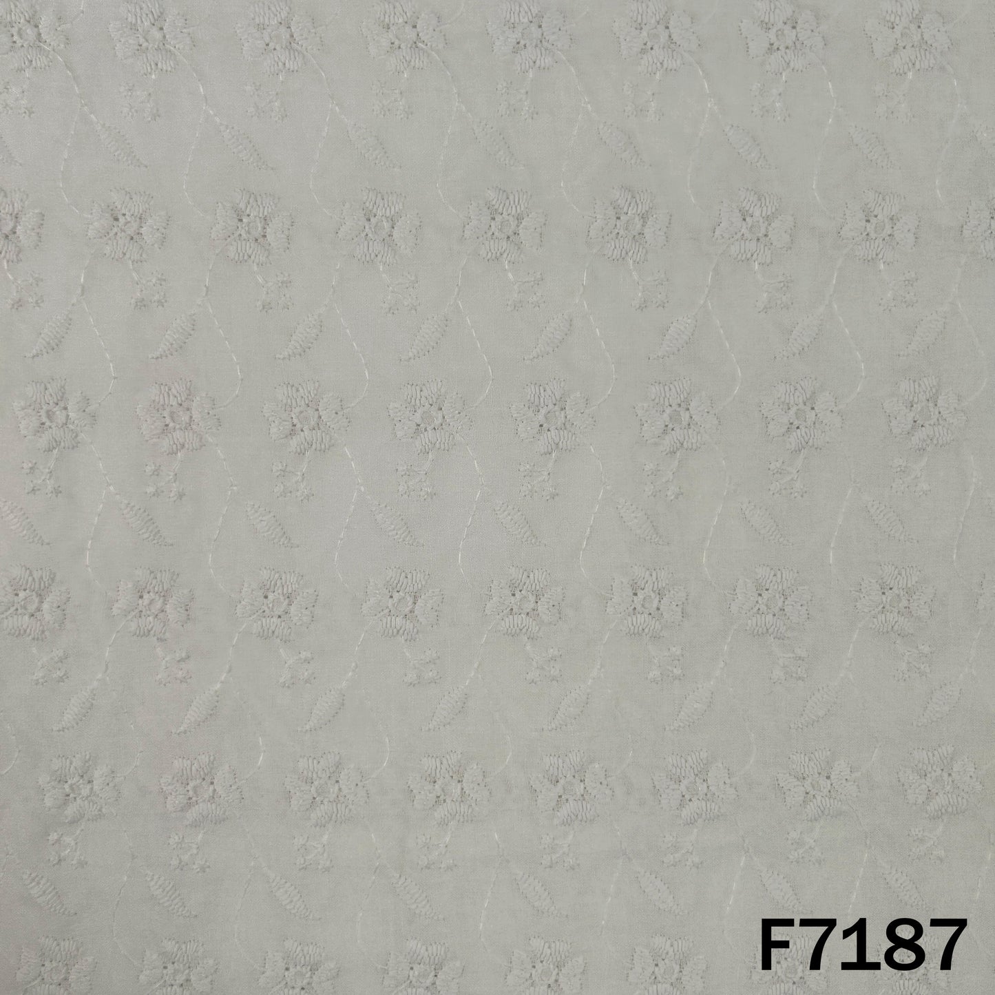 Chikankari Cotton Fabric - F7187