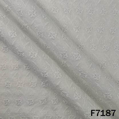 Chikankari Cotton Fabric - F7187