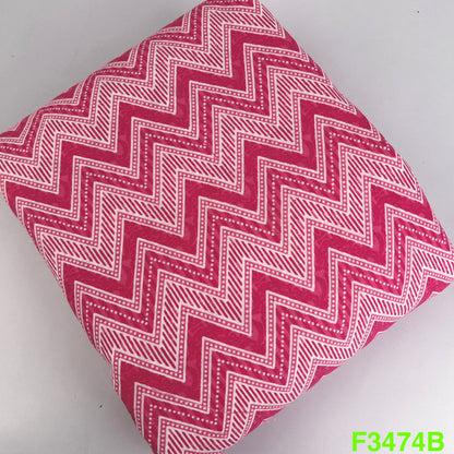 Block Pirnt Cotton Fabric-F3474