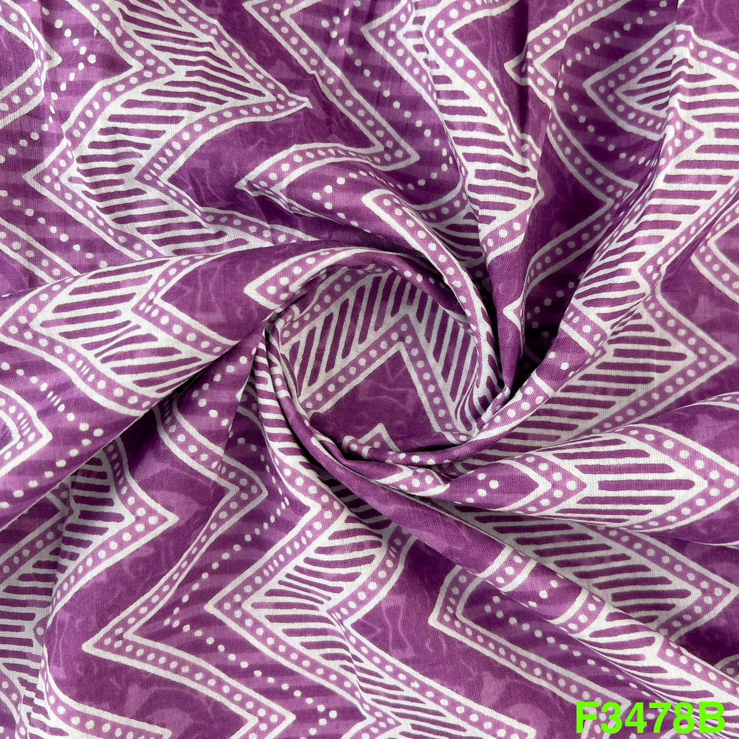Block Print Cotton Fabric-F3478