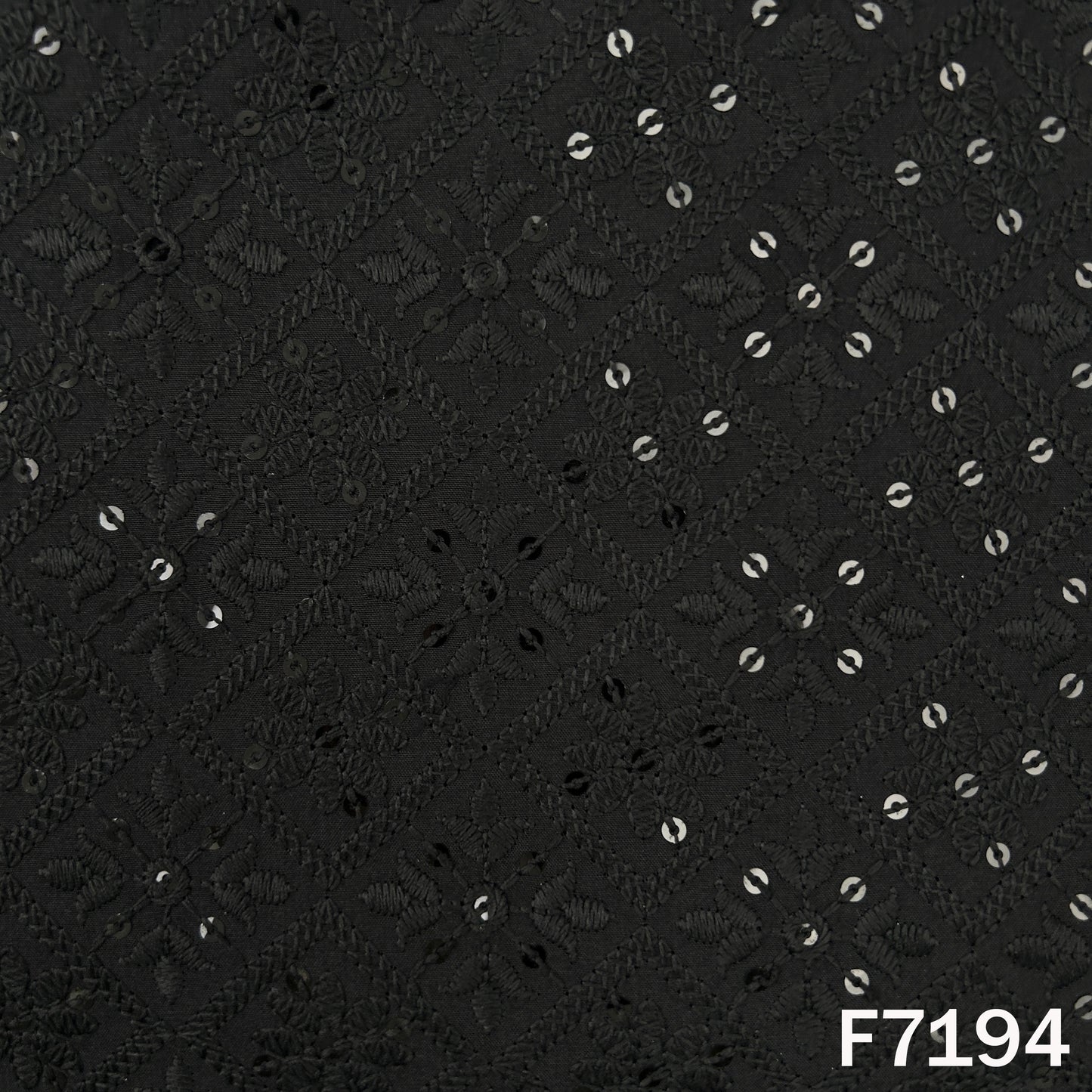 Chikankari Cotton Fabric - F7194