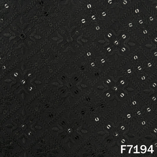 Chikankari Cotton Fabric - F7194