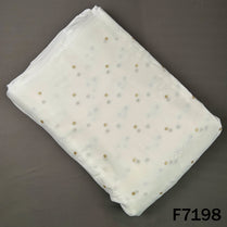 Dyeable Zari Sequins Embroidered Chinnon Chiffon Fabric - F7198