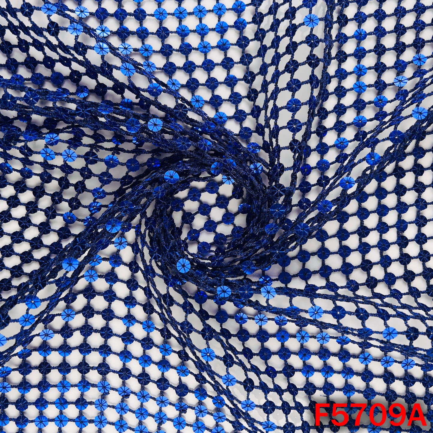 Zari Sequins Fancy Cut Work Fabric - F5709