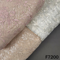 Zari Sequins Thread Embroidered Georgette Fabric - F7200