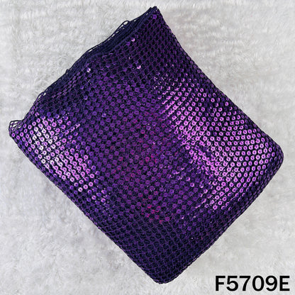 Zari Sequins Fancy Cut Work Fabric - F5709