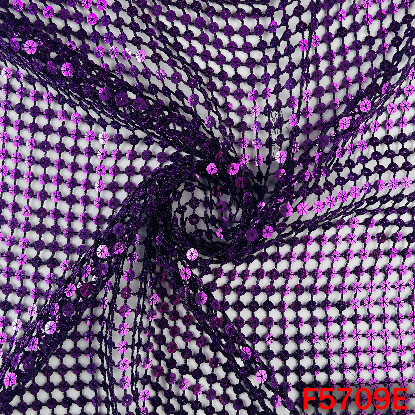 Zari Sequins Fancy Cut Work Fabric - F5709