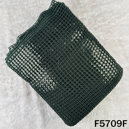 Zari Sequins Fancy Cut Work Fabric - F5709