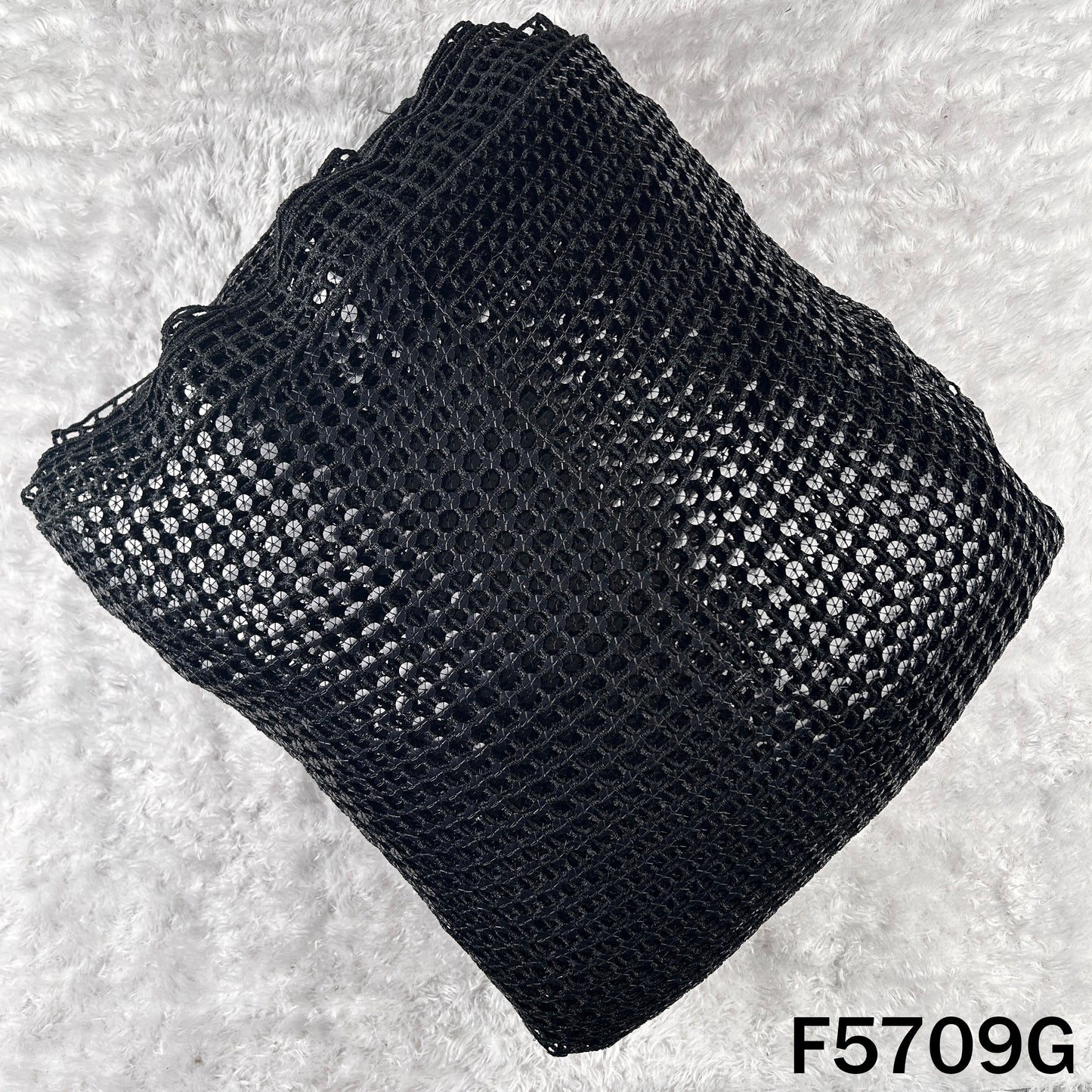 Zari Sequins Fancy Cut Work Fabric - F5709