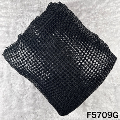 Zari Sequins Fancy Cut Work Fabric - F5709