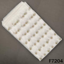Dyeable Cut Dana Zari Sequins Embroidered Net Fabric - F7204