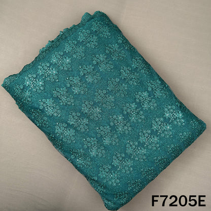 Thread Sequins Embroidered Net Fabric - F7205
