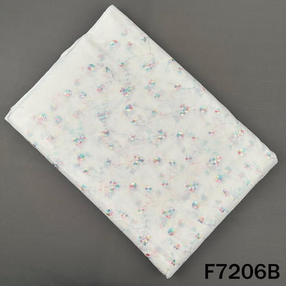 Thread Embroidered Cotton Fabric - F7206
