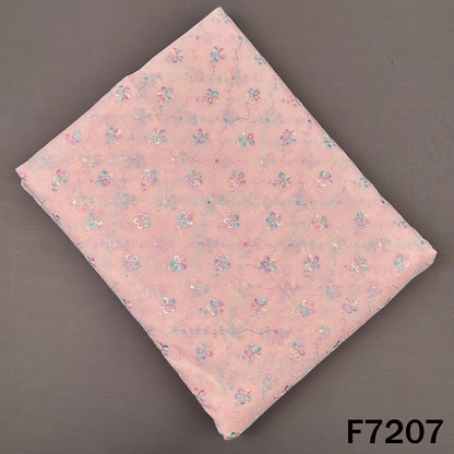 Thread Embroidered Cotton Fabric - F7207