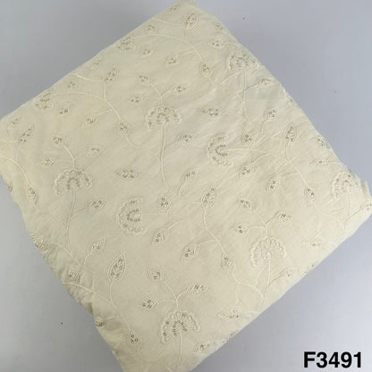 Thread Sequins Embroidered Kora Cotton FAbric-F3491