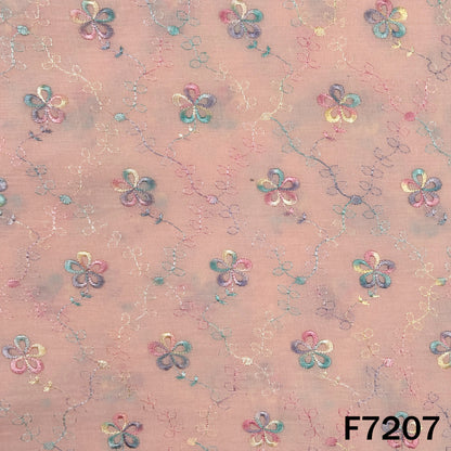 Thread Embroidered Cotton Fabric - F7207