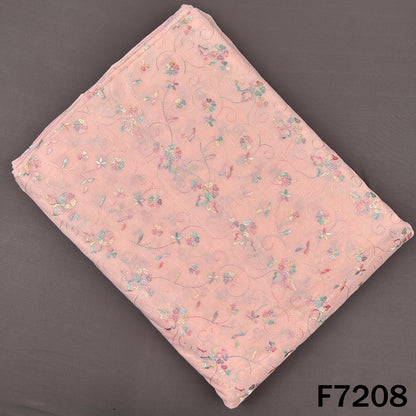 Thread Embroidered Cotton Fabric - F7208