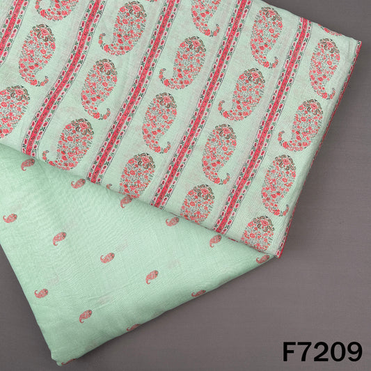 Printed Mul Chanderi Fabric - F7209