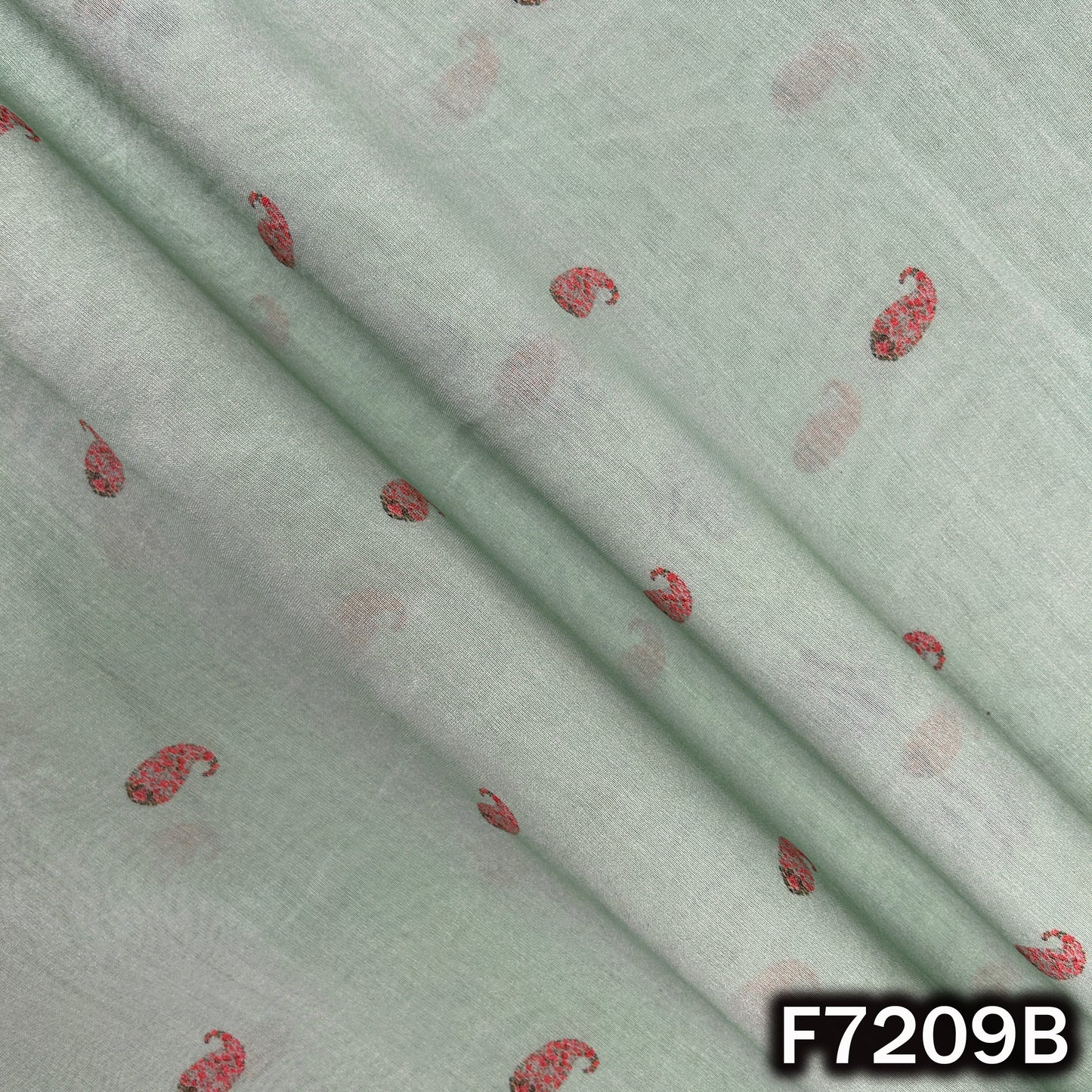 Printed Mul Chanderi Fabric - F7209