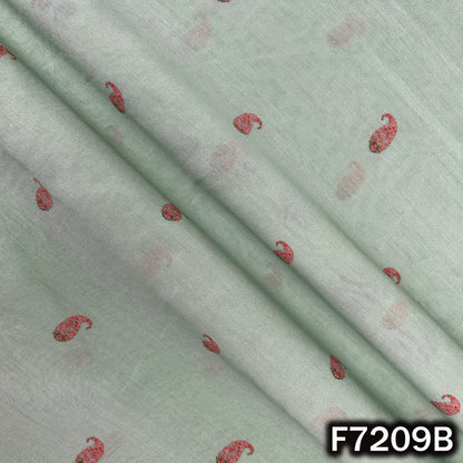 Printed Mul Chanderi Fabric - F7209