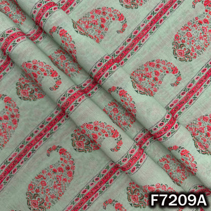 Printed Mul Chanderi Fabric - F7209