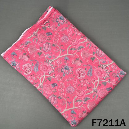 Printed Mul Chanderi Fabric - F7211