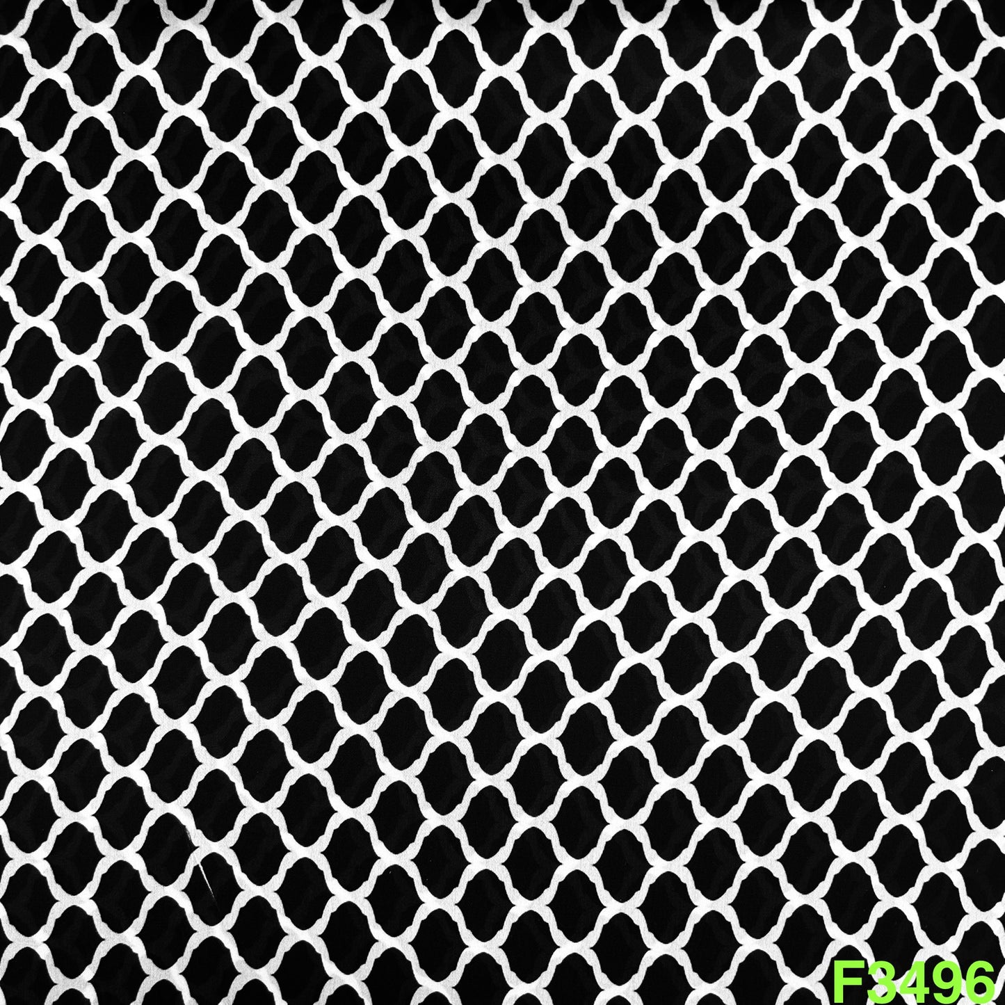 Printed Satin Georgette Fabric-F3496