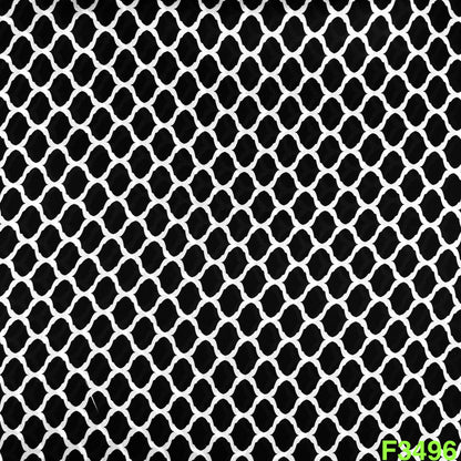 Printed Satin Georgette Fabric-F3496