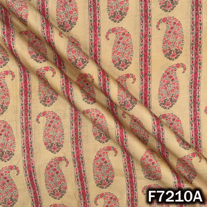 Printed Mul Chanderi Fabric - F7210