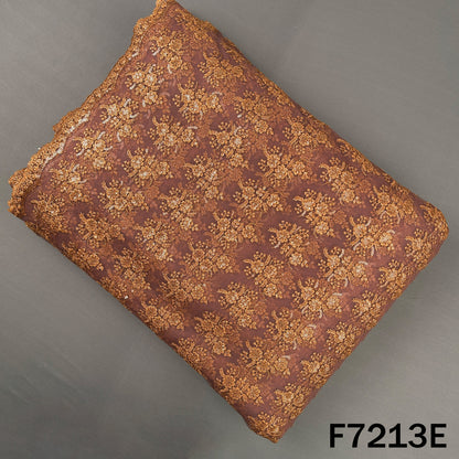 Thread Sequins Embroidered Net Fabric - F7213