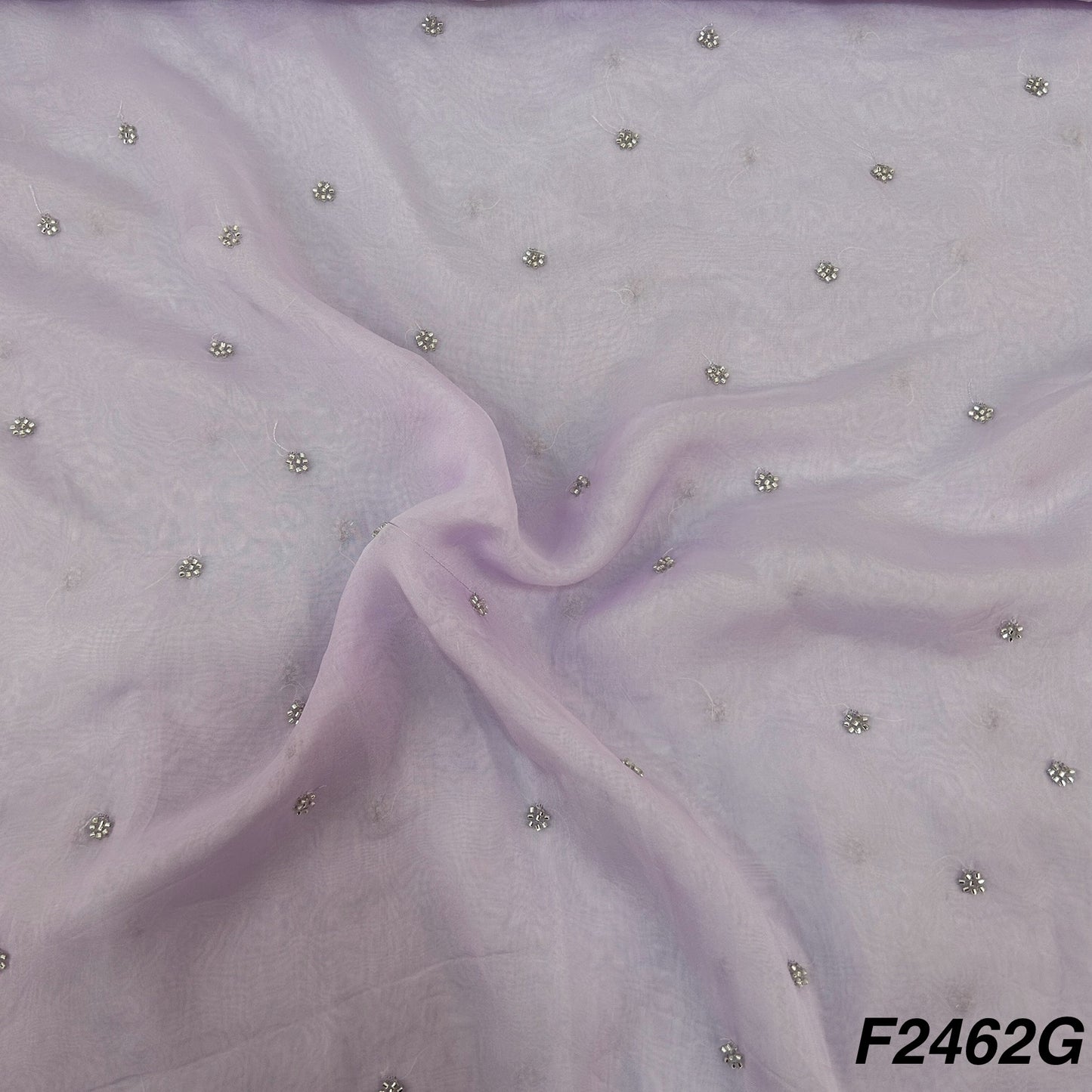 Cut Dana Work Embroidered Organza Fabric-F2462