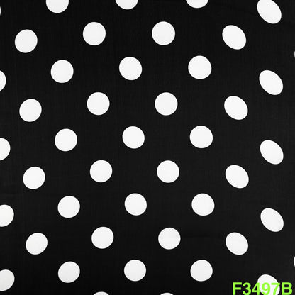 Printed Satin Georgette Fabric-F3497