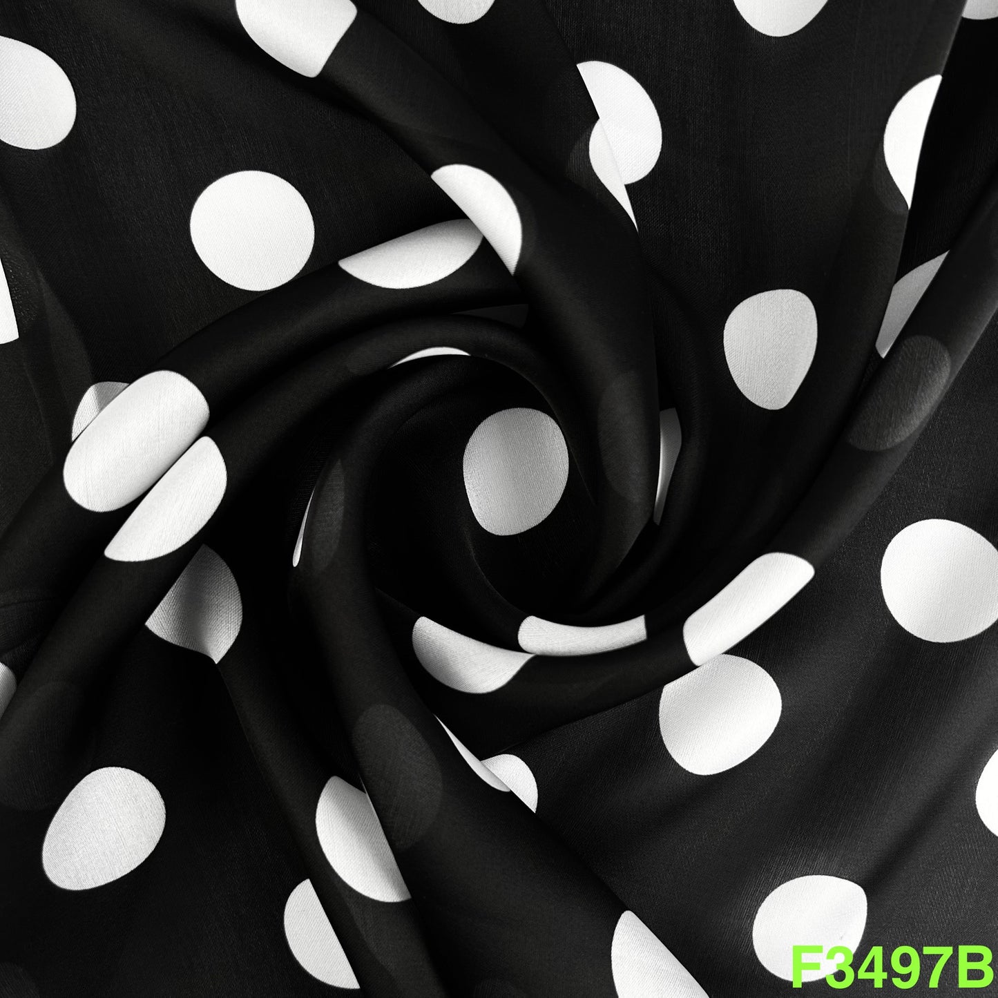 Printed Satin Georgette Fabric-F3497