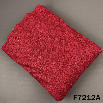 Thread Sequins Embroidered Net Fabric - F7212