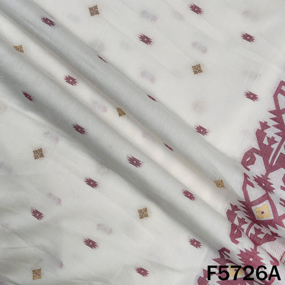 Zari Buti Work Cotton Fabric - F5726