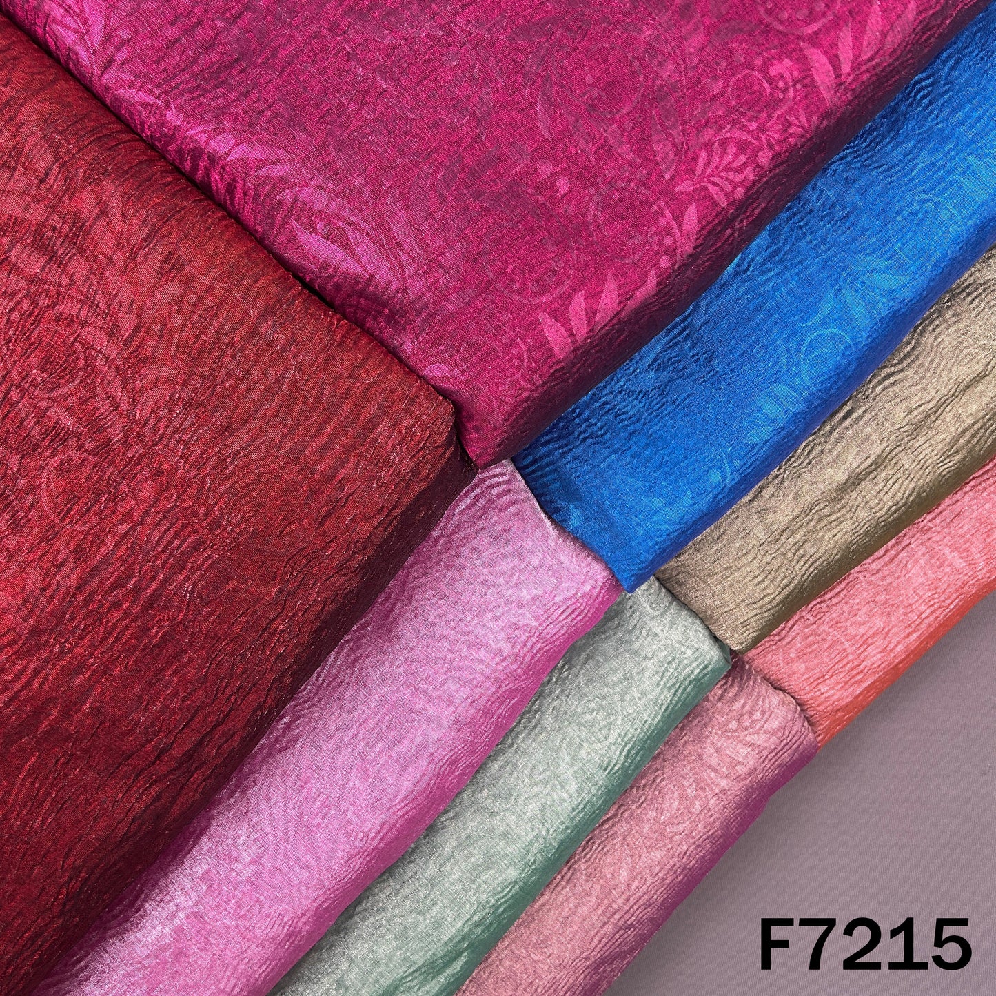 Self Jacquard Crush Tissue Fabric - F7215