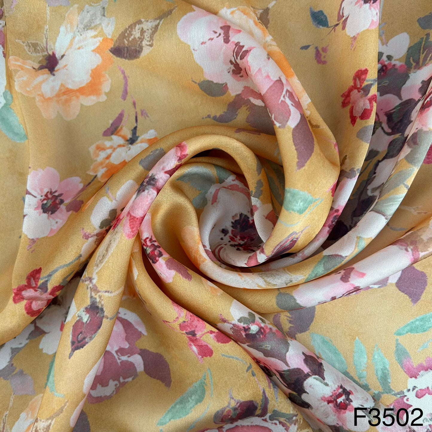 Printed Satin Crepe Fabric-F3502