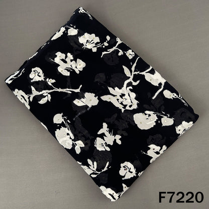 Printed Pasted Sequins Georgette Fabric - F7220