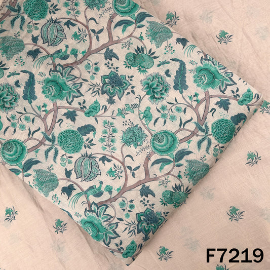 Printed Mul Chanderi Fabric - F7219
