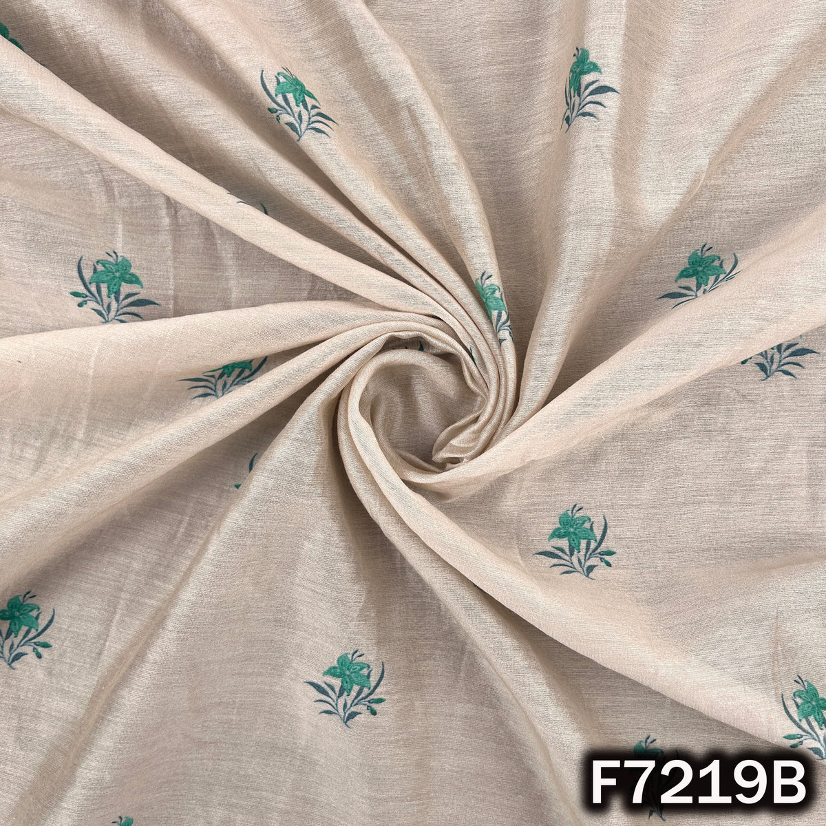 Printed Mul Chanderi Fabric - F7219