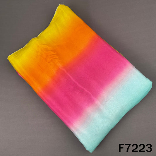Multicolour Chinnon Chiffon Fabric - F7223