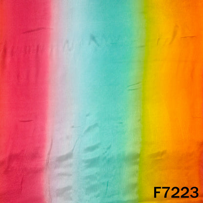 Multicolour Chinnon Chiffon Fabric - F7223
