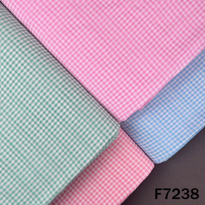Check Cambric Cotton Fabric - F7238