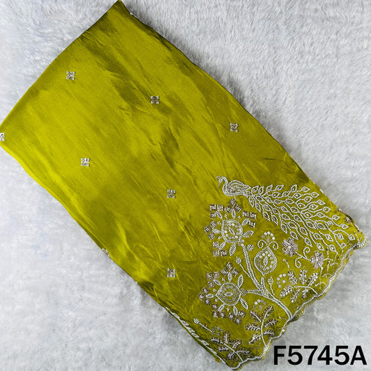 Cut Dana Zari Sequins Embroidered Shimmer Tissue Fabric - F5745