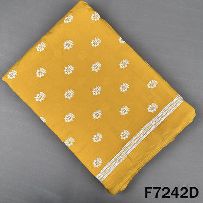 Thread Embroidered Muslin Silk Fabric - F7242