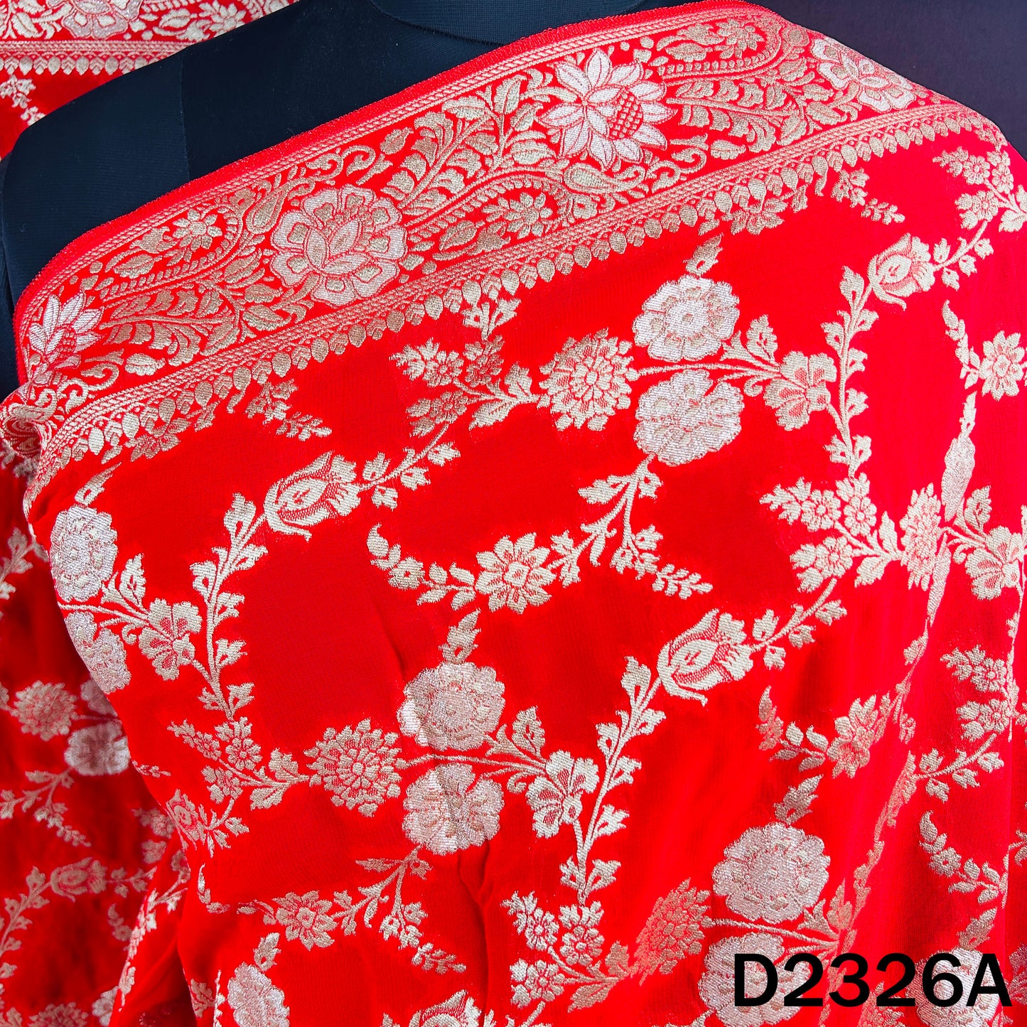 Zari Work Georgette Dupatta - D2326